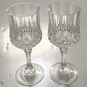 Cristal D’Arques Set of 2 Crystal Goblets, 7+" Tall
